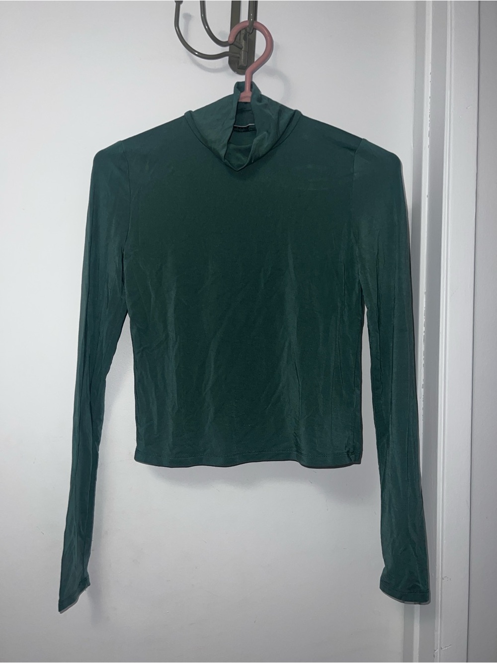 Babaton Deep Green Long-Sleeve Turtleneck Top